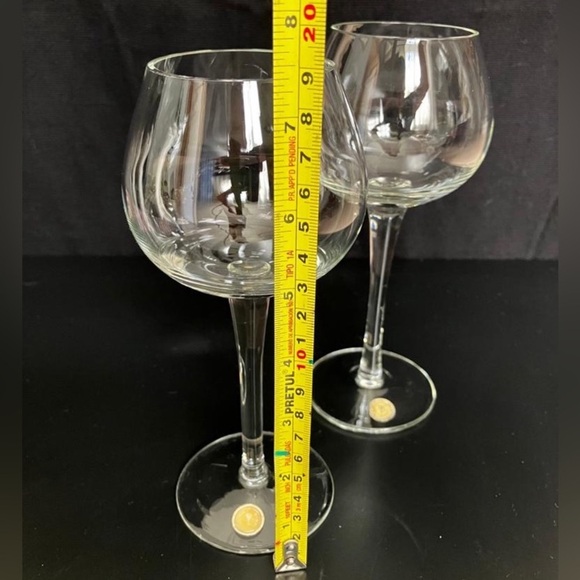 Elegant Smooth & Clear Water Glass Goblets Long Stem Made in Romania 🇷🇴 - Picture 2 of 4